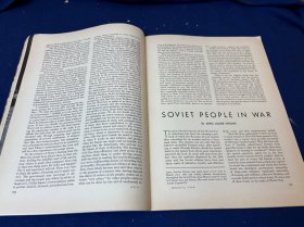 1942年3月亚细亚杂志，内容提要美国名记者文森特·希恩“亚洲的华人领袖”及图；林语堂文章“与印度结盟”； 上海难民儿童；赛珍珠文章“明日的火种”；莫宝基文章“我们中国人捍卫自己的信仰，带蒋介石宋美龄图；美国著名记者安娜路易斯·斯特朗文章“苏维埃人民在战斗”；中国穆斯林；