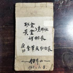 珍稀金融史料:  1965年砂金、黄金克牌价计算表、废旧金笔尖价格表、黄金砂金白银银元鉴定基本知识、92沙金计算表