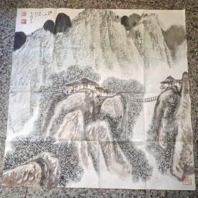 新世纪中国当代美术家钟纪明中国山水画:春山
