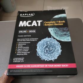 MCAT Complete 7-Book Subject Review : Online + Book by Kaplan (2016, Trade Paperback) 7本/套装