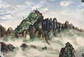 【保真】王大钧水粉山水画（12）