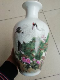景德镇老花瓶（有老冲线裂纹）