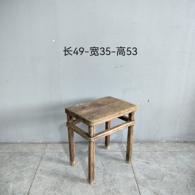 百年风化榆木独板方凳