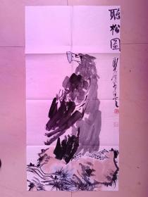 独立艺术家， 余天玉（一斋，聽雨）， 花鸟画，尺寸：68*34，作品得自书画家本人，保真。
【包邮快递】