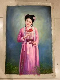 编号004，手绘油画
作者:陈逸鸣
尺寸：100×70cm
实物拍摄，一物一图