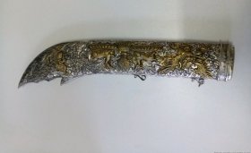藏传老铜刀鞘