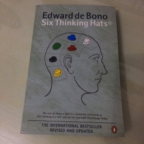Six thinking hats（英语原版，《六顶思考帽子》，爱德华·德·博诺经典作品，1999年著名Penguin Books 出版，压膜本，无笔记勾画，内页完好）