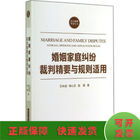 法官裁判智慧丛书：婚姻家庭纠纷裁判精要与规则适用