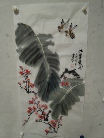 花鸟比翼双飞