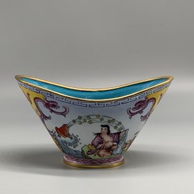 精品景泰蓝元宝杯 尺寸如图