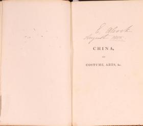 1824年版《中国艺术与服饰》 （ China: Its Costume, Arts, Manufactures ）两册全（4卷）布列东珍本 80幅线刻单面整版铜板画
