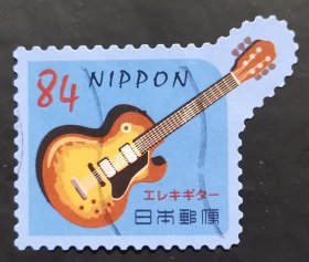 日本信销邮票 楽器シリーズ エレキギター（乐器系列 电子吉他 樱花目录C2440c）