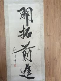 名家条幅：开拓前进(布料)