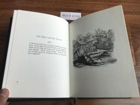 近全新！【现货、全国包顺丰】Aesop's Fables，《 伊索寓言》，Thomas James 和 George Tyler Townsend （英译），Grandville（插图），富兰克林图书馆1982年出版（请见实物拍摄照片第5张版权页），精装，192页，豪华全真皮封面，纸张3面刷金，珍贵外国文学资料！