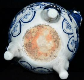 元青花龙纹兽头香炉    古玩古董老瓷器收藏   21x20