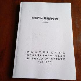 鹿城区文化基因解码报告（初稿）（影印本）