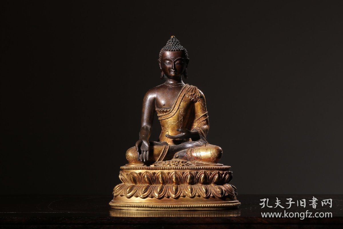 清铜鎏金释迦摩尼坐像