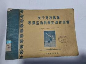 《女子竞技体操等级运动员规定动作图解》【1957年一版一印，品如图】