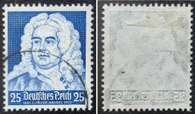 2-789德国1935年上品信销邮票1枚。名人汉德尔。人物肖像。