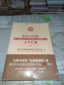 最高人民法院实施民法典继续有效适用的司法解释文件汇编（上下）          正版原版       全新未开封       现货