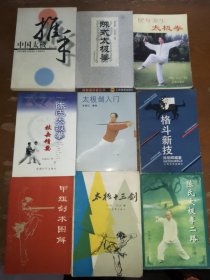 陈式太极拳 九本合售 太极13剑 甲组剑术图解 中国太极推手 健身养生太极拳 陈式太极拳技击精要 太极剑入门 格斗新技