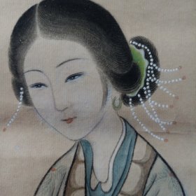 04g435/05 名人字画·国画:仕女图 尺寸约33*136CM）手绘