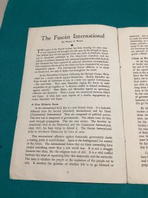 1937年美国HB进步书店反战反法西斯联盟书籍介绍单