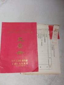 南昌市东湖区1985年度社会主义精神文明建设 表彰大会光荣册（附出席证 、入场券、日程安排）