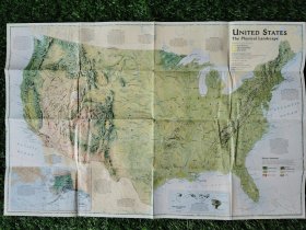 National Geographic国家地理杂志地图系列之1996年10月 United States 美国地图