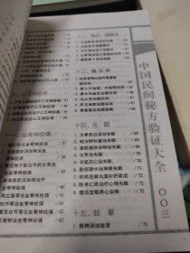 中国民间秘方验证大全