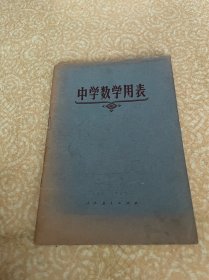 中学数学用表