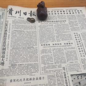 国务院致电慰问参加大兴安岭扑火救灾的全体人员！第二版，【国家重点建设项目巡礼】湘黔铁路贵凯段电气化工程纪事。贵工冶金系，城府路小学。第三版，共青团贵州省委书记叶小文。第四版，大兴安岭北部扑灭几股大火，西部火场西线北线火势被控制！上海飞机制造厂照片。《贵州日报》