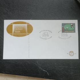 外国信封手帐F0733荷兰1984 邮票 世界动物保护 熊猫 首日封