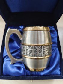 马来西亚手工锡器啤酒杯纯度97% 重362克