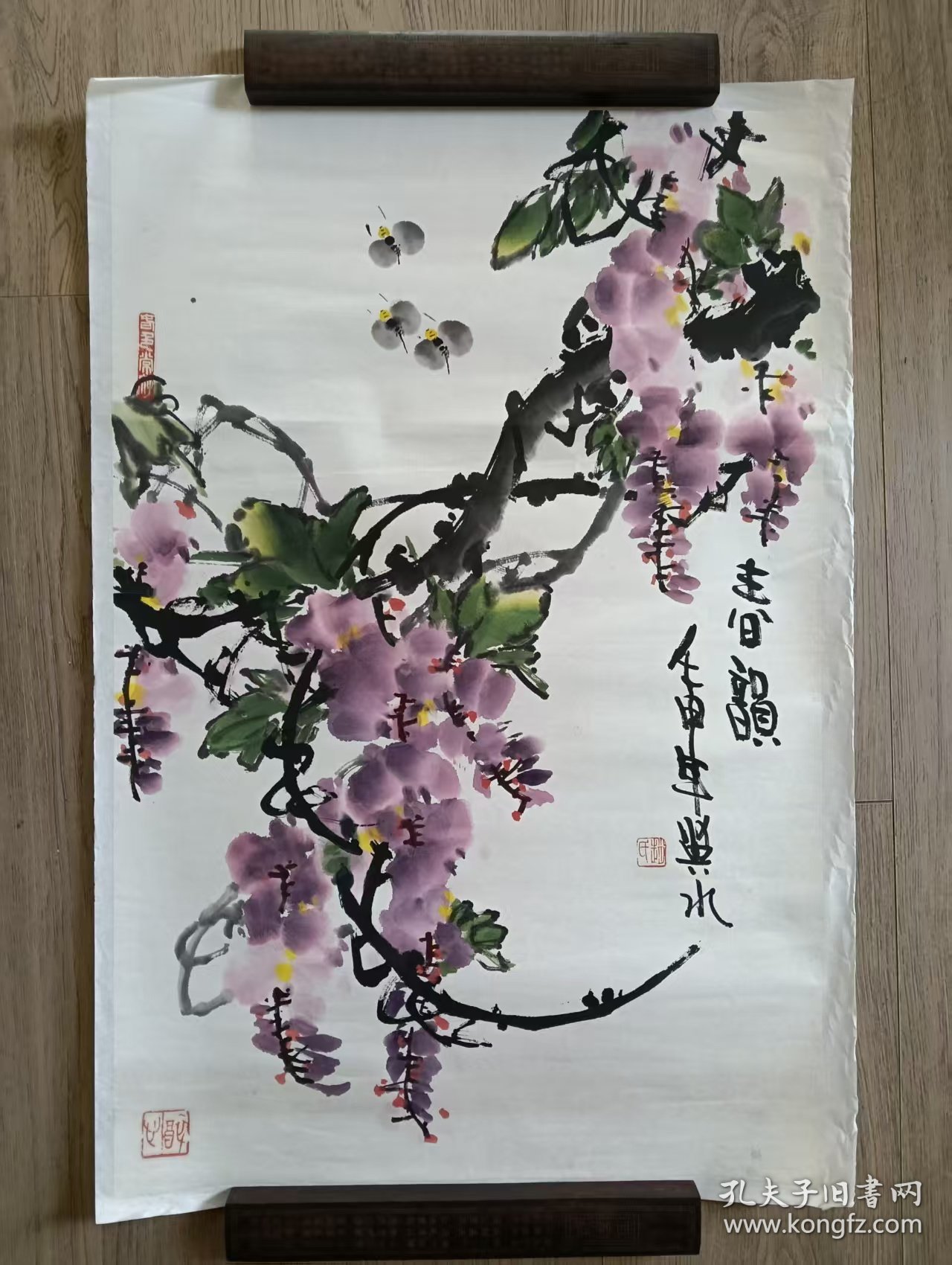 赵英水～四尺开三软片花鸟。