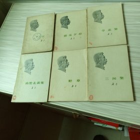 鲁迅：华盖集，三闲集，朝花夕拾，野草，南腔北调集，坟。（共6册合售）