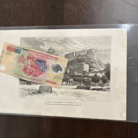 印度Tritchinapoli 城堡 1882 木版印刷 精致