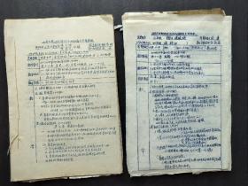 1953年山西大学生物教育实习教案（手写、油印本27页，在太原五中、六中实习）