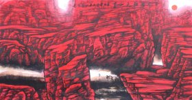 胡占山 可合影 国家一级美术师 传统画家 传统 六尺天山红