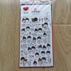韩国可爱卡通人物贴纸手帐装饰贴画