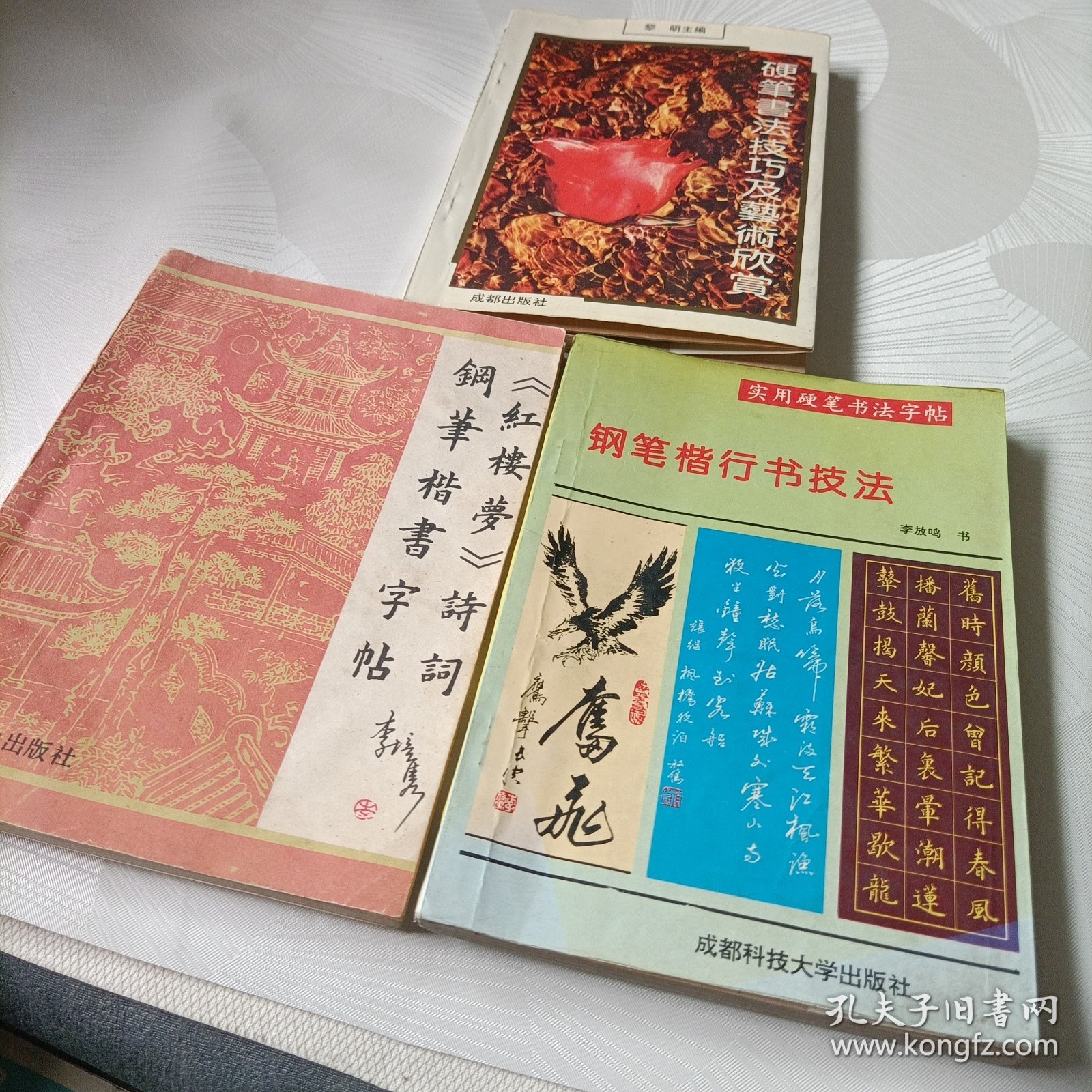 钢笔楷行书技法、《红楼梦》诗词钢笔楷书字帖、硬笔书法技巧及艺术欣赏——共三册