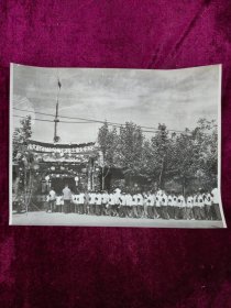 老照片：毛主席逝世追悼会现场照片 （属展览照片 非原照）尺寸29*22