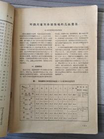 西南农业科学 1956 创刊号