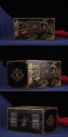 老木胎描金漆器妆奁盒
长24cm   宽14cm    高13cm
重792克
