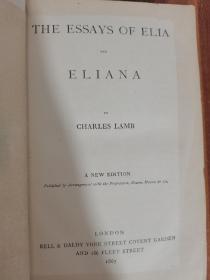 1867年The Essays of Elia and  ELIANA《伊利亚和伊利亚那随笔》