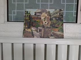 80年代北京协和医院李林风景油画作品（协和医院）