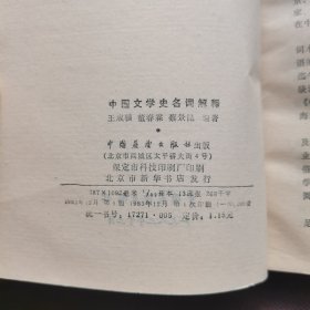 中国文学史名词解释