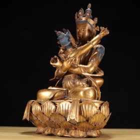 清代 铜鎏金双身金刚总持