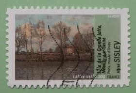 【法国邮票】2006年《西斯莱印象派名画》1信销