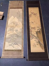 晚清日本老画高桥杏村，村濑秋水作品